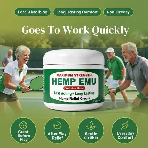 Hemp Emu Joint & Muscle Cream, 4 Oz. in Saudi Arabia