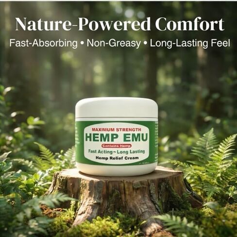 Hemp Emu Joint & Muscle Cream, 4 Oz. in Saudi Arabia