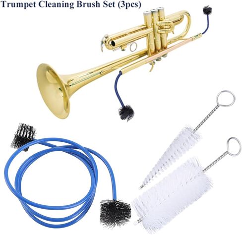 مجموعة 3 قطع من فرش تنظيف البوق، فرشاة مرنة لقطعة الفم على شكل ثعبان، ملحقات للعناية بالثعبان، مجموعة أدوات تنظيف فرشاة مرنة لفرشاة تنظيف صمام البوق in Kuwait