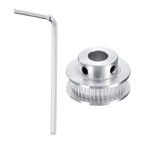 uxcell GT-2 40T Pulley Synchronous Wheel 8mm Bore, Aluminum Timing Pulley 40 Teeth, Fit Width 6mm Timing Belt for 3D Printer CNC Machine (with A Wrench) in Saudi Arabia