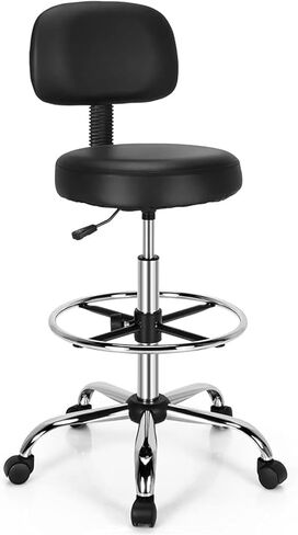 Faux Leather Swivel Chair, Adjustable Height, Retractable Back & Footrest in Saudi Arabia