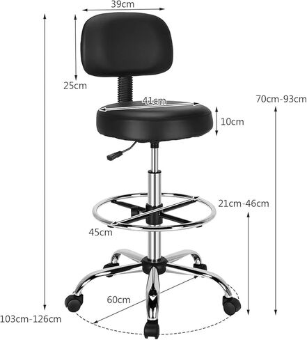 Faux Leather Swivel Chair, Adjustable Height, Retractable Back & Footrest in Saudi Arabia