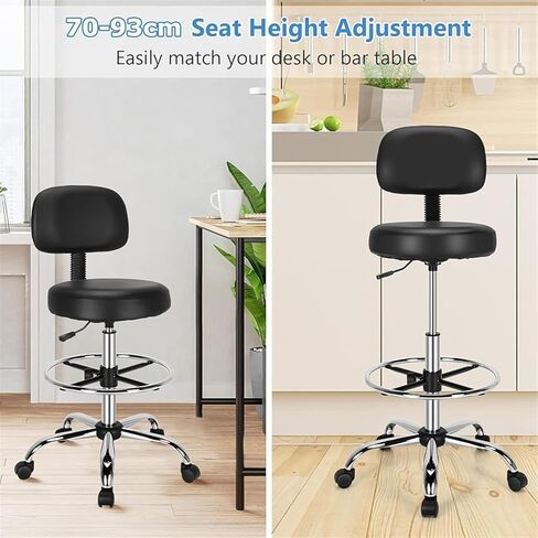 Faux Leather Swivel Chair, Adjustable Height, Retractable Back & Footrest in Saudi Arabia