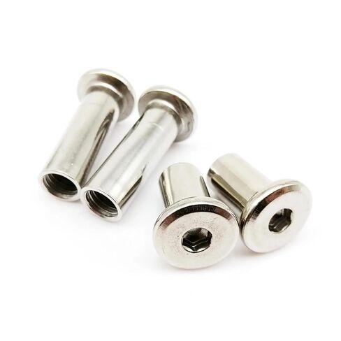 M5 M6 Length 6/8/10/12-45mm 304 Stainless Steel Hexagon Socket Head Rivet Insert Joint Sleeve Nut 10Pcs(M6 10pcs,30mm Length) in Saudi Arabia