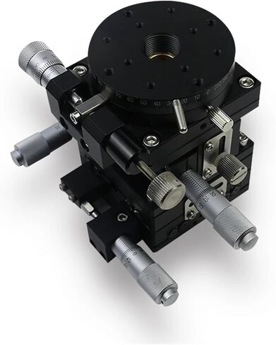 مرحلة تحديد المواقع الدوارة الآلية XYZRG60 مزيج متعدد المحاور من أربعة اتجاهات المرحلة الدوارة دليل الضبط الدقيق طاولة الشرائح LTP60-L-2 الحمل: 29.4N (3kgf) in Kuwait