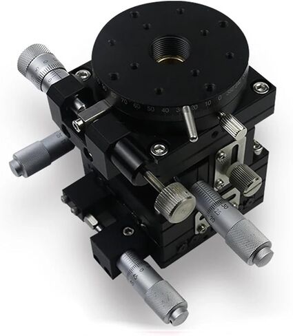 مرحلة تحديد المواقع الدوارة الآلية XYZRG60 مزيج متعدد المحاور من أربعة اتجاهات المرحلة الدوارة دليل الضبط الدقيق طاولة الشرائح LTP60-L-2 الحمل: 29.4N (3kgf) in Kuwait