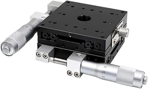Motorized Rotary Positioning Stage XY 90 * 90mm LY90-R LY90-L LY90-C Manual Displacement Platform Micrometer Sliding Table Trimming Station New Cross Rail Type(LY90-L) in Saudi Arabia