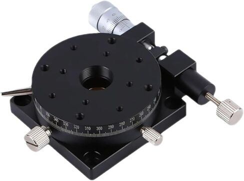 Motorized Rotary Positioning Stage R Axis 80mm RSP80-L RSP80-R 360 Degree High Precision Rotary Sliding Table Angle Manual Adjustment Platform Optical Micrometer(RSP80-L) in Saudi Arabia
