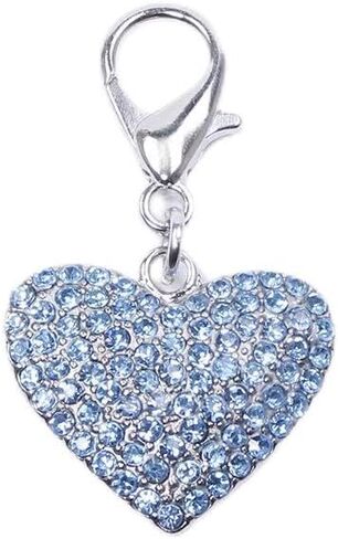 Dog and cat shiny heart shape full rhinestone charm pendant in Kuwait