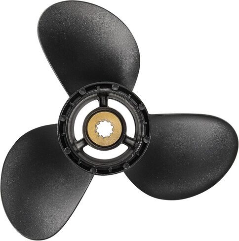9 1/4 × 10 مروحة القارب من الألومنيوم لسيارة سوزوكي الخارجية Motos 8-20HP، 3 شفرات 10 أسنان، مرجع OEM رقم 58100-90L60-019، RH، 9.25X10 in Saudi Arabia