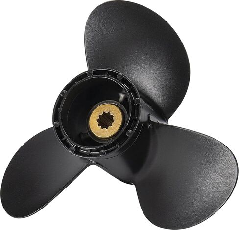 9 1/4 × 10 مروحة القارب من الألومنيوم لسيارة سوزوكي الخارجية Motos 8-20HP، 3 شفرات 10 أسنان، مرجع OEM رقم 58100-90L60-019، RH، 9.25X10 in Saudi Arabia