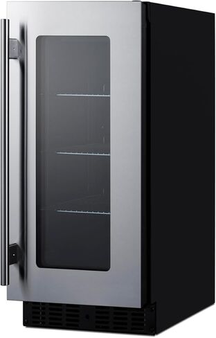 Summit Appliance عمق ضحل 15 بوصة. مبرد نبيذ 23 زجاجة أو 40 علبة مشروبات من الفولاذ المقاوم للصدأ - ASDG1521V1 in Kuwait