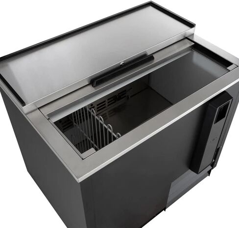 مبرد الزجاجات الأفقي العميق من PEAKCOLD؛ ثلاجة بشريط علوي منزلق؛ 36" دبليو in Kuwait