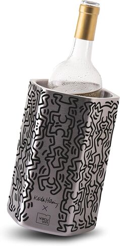 خلية تبريد النبيذ Vacu Vin - الفولاذ المقاوم للصدأ - مبرد معزول بجدار مزدوج يحافظ على زجاجات النبيذ والشمبانيا باردة لساعات - لا حاجة للثلج - يناسب زجاجات تصل سعتها إلى 1.5 لتر in Kuwait