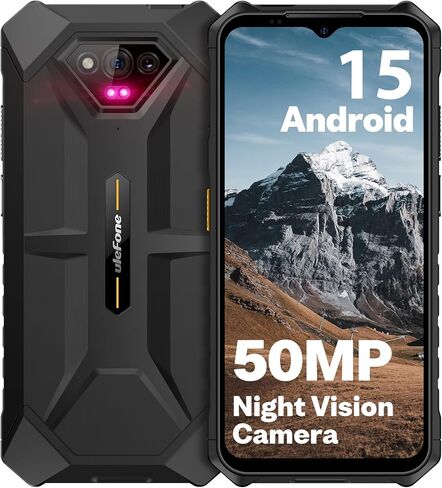 الهواتف الوعرة غير المؤمّنة في Ulefone ، Armor X13 (12+64 جيجابايت) ، كاميرا خلفية 50 ميجابكسل ، كاميرا رؤية ليلية 24 ميجابكسل ، هاتف ذكي Android 14 OS Ruggle in Saudi Arabia