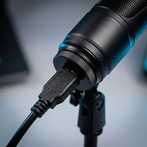 USB Microphone for PC, Cardioid Condenser Mic with 20Hz-20KHz Frequency Response, Plug & Play USB 2.0 Interface, Compatible with Windows/Mac, Ideal for Podcasting, Recording Studio & Karaoke in Saudi Arabia