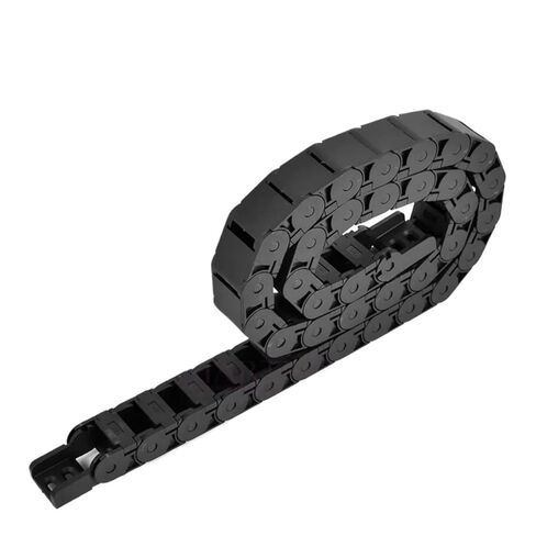 سلاسل الكابلات البلاستيكية حامل سلك سلسلة السحب شبه المغلقة مع موصلات نهاية لأجزاء أداة آلة التوجيه 1 متر (18X25_TYPEB) in Kuwait