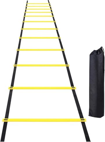 سلم خفة الحركة لكرة القدم من كولاكسي، توازن قابل للطي، متعدد الوظائف، تنسيق الكرة الطائرة، تدريب كرة القدم، إعداد فوري in Kuwait