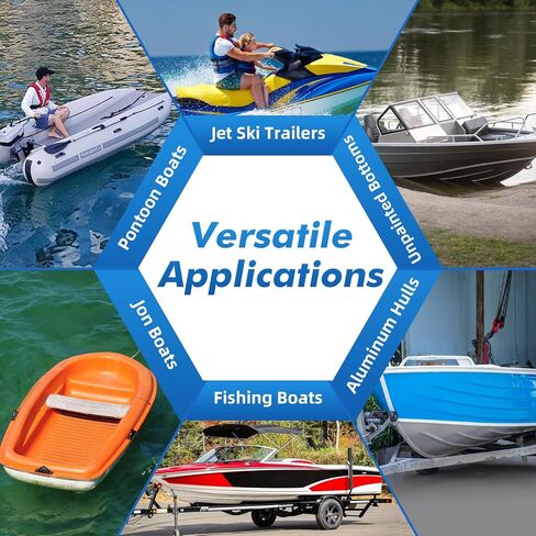 Boat Trailer Bunk Slides, 3"x48", 5"x48", 5"x57" , Heavy Duty PE Glide Pads for Full Support, Kits of 2 or 4, Black, White, Pre-Drilled Holes and Screws, for Easy Launch and Load, Fits Various Boats in Kuwait