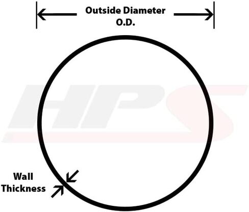 HPS Performance 4 قطع AST-3F-300 6061-T6 أنابيب ألومنيوم مستديرة مستقيمة 3 بوصة (76 مم) OD، طول 3 أقدام، 16 مقياس، 0.065 بوصة (1.65 مم) in Kuwait