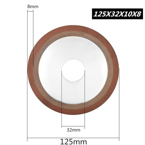 Diamond Grinding Wheel for Alloy and Tungsten Steel, 125mm x 10mm x 32mm x 8mm, Resin Abrasive in Saudi Arabia