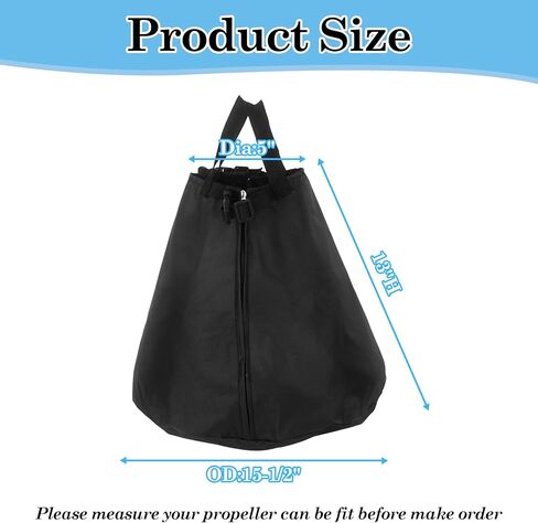 Klmnop Boat Propeller Cover, Waterproof Heavy Duty 600D Oxford Fabric Protective Cover for Outboard Marine Motor Propeller,Fits for Propeller 12"-15" OD in Saudi Arabia