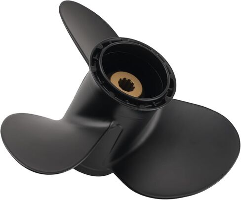 Maxpeedingrods 9 1/4 X 10 مروحة القارب المصنوعة من الألومنيوم لمحركات سوزوكي 8-20 حصان، 10 أسنان خددية 3 شفرات، RH، الأجزاء رقم #58100-90L60-019 in Saudi Arabia