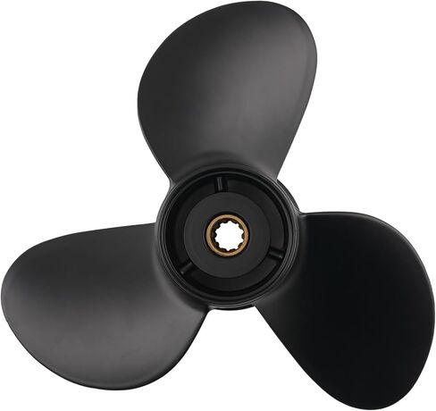 Maxpeedingrods 9 1/4 X 10 مروحة القارب المصنوعة من الألومنيوم لمحركات سوزوكي 8-20 حصان، 10 أسنان خددية 3 شفرات، RH، الأجزاء رقم #58100-90L60-019 in Saudi Arabia