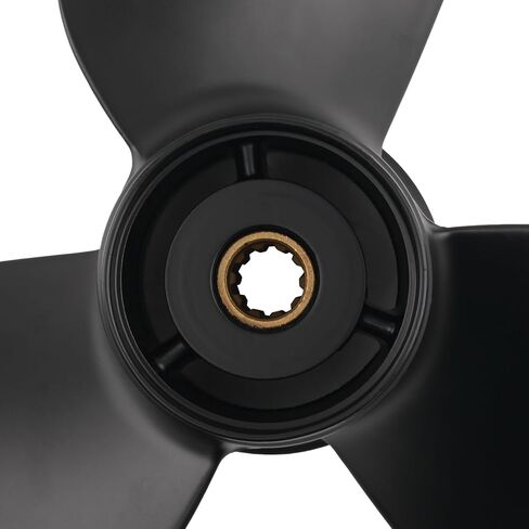 Maxpeedingrods 9 1/4 X 10 مروحة القارب المصنوعة من الألومنيوم لمحركات سوزوكي 8-20 حصان، 10 أسنان خددية 3 شفرات، RH، الأجزاء رقم #58100-90L60-019 in Saudi Arabia