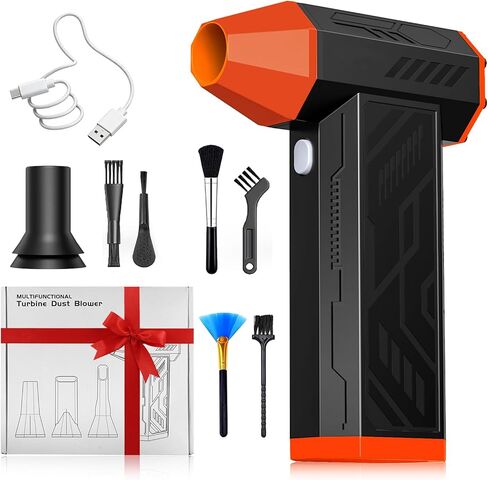 AIR AIR DUSTER-130000RPM DUTER AIR ELECTRY COMPLICENT CONCELING CLEANING CLEANTING ， 4 سرعات توربو مروحة توربو قابلة لإعادة الاستخدام القابلة لإعادة الاستخدام للسيارة وسرير الهواء والهواء في الهواء الطلق والمنزل in Saudi Arabia