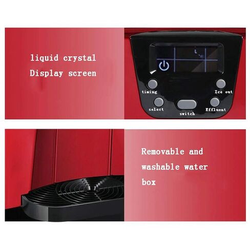 Fully Automatic Ice Maker Machine for Countertop Make 33 Lbs Round Ice in 24 s 9 Ice Cubes Ready in 6-10 Minutes in Saudi Arabia