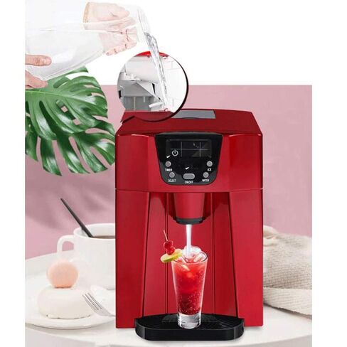 Fully Automatic Ice Maker Machine for Countertop Make 33 Lbs Round Ice in 24 s 9 Ice Cubes Ready in 6-10 Minutes in Saudi Arabia