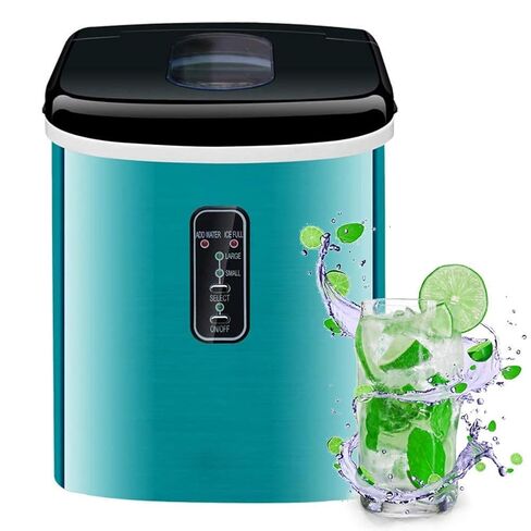 95W Machine, 16Kg Ice/24H Counter Top Ice Cube Maker, Home Kitchen Ice Cube Maker, Stainless Steel Ice Cube Machine in Saudi Arabia