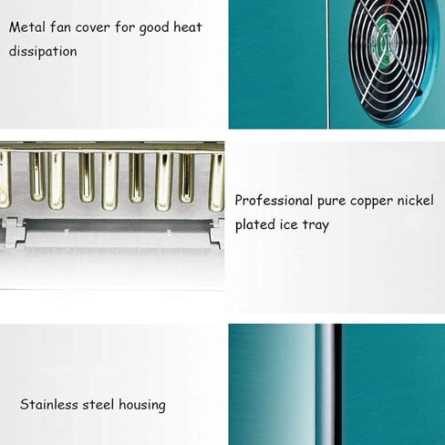 95W Machine, 16Kg Ice/24H Counter Top Ice Cube Maker, Home Kitchen Ice Cube Maker, Stainless Steel Ice Cube Machine in Saudi Arabia