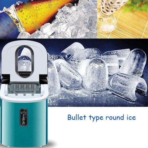 95W Machine, 16Kg Ice/24H Counter Top Ice Cube Maker, Home Kitchen Ice Cube Maker, Stainless Steel Ice Cube Machine in Saudi Arabia