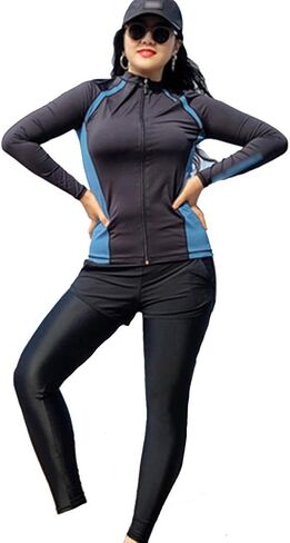Womens surf Suit Womens Full Wetsuits Premium,One-Piece Long-Sleeved Ladies Wetsuit, Anti-Ultraviolet 5-Piece Wetsuit, Quick-Drying Sunscreen Adult Sports Swimsuit in Saudi Arabia