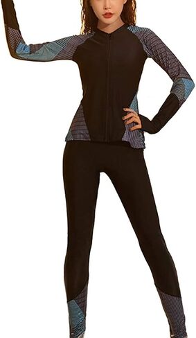 بدلة ركوب الأمواج للسيدات بدلة غطس للأنشطة المائية، بدلة غطس واقية من الشمس مطبوعة سريعة الجفاف للسيدات، بدلة تنحيف مكونة من 5 قطع، بدلة سباحة للرياضات المائية للبالغين in Kuwait