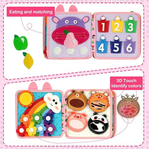 كتاب مزدحم للأطفال الصغار 1-3 ، وشعر بالهدوء مشغول للأطفال الصغار ، ومونتيسوري في مرحلة ما قبل المدرسة الأنشطة التعليمية للعبة هدية للأطفال in Kuwait