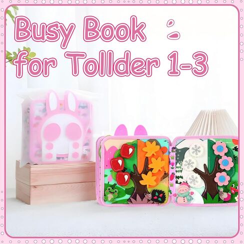 كتاب مزدحم للأطفال الصغار 1-3 ، وشعر بالهدوء مشغول للأطفال الصغار ، ومونتيسوري في مرحلة ما قبل المدرسة الأنشطة التعليمية للعبة هدية للأطفال in Kuwait