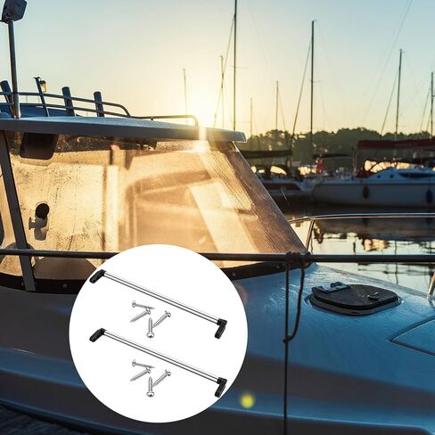 2 Sets Boat Windshield Support Bar Replacement Marine Windshield Brace Kit Aluminum for Boat Ship Marine Vessel Window Bars in Saudi Arabia