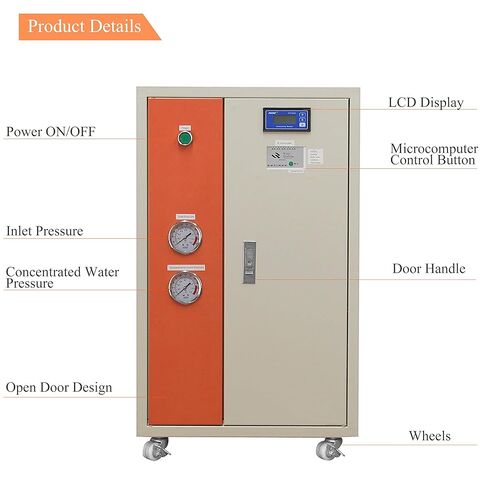 Lab Ultra Water Purification Systems, Hanchen Lab Water Filters Laboratory Deionized Water System 5-Stage RO Water Purification Equipment with Conductivity Display (15L/H) in Kuwait
