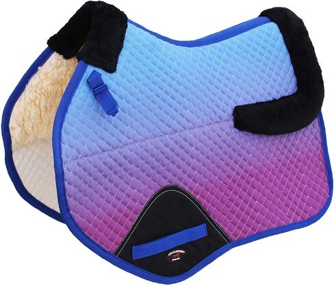 CHALLENGER Horse English Contoured Quilted All Close Contact Trail Saddle Pad Ombre 72172 in Saudi Arabia