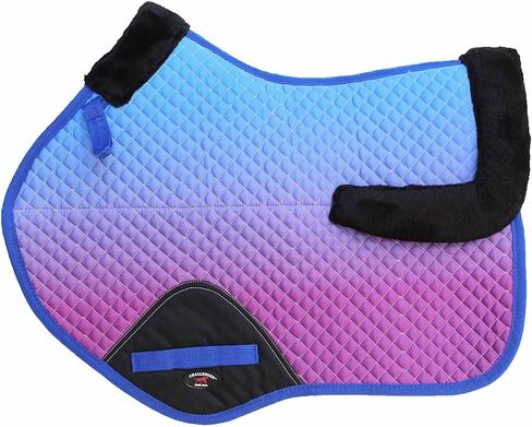 CHALLENGER Horse English Contoured Quilted All Close Contact Trail Saddle Pad Ombre 72172 in Saudi Arabia