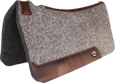 CHALLENGER Pony Western Contoured Wool Felt Moisture Wicking Saddle Pad Grey 39RT06CGP in Saudi Arabia