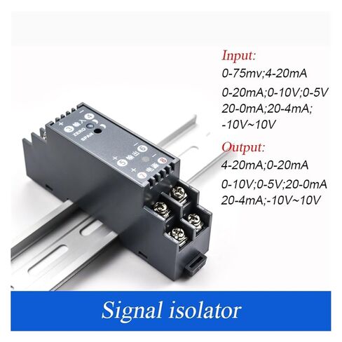 1 in 1 Out dc24 0-10v 4-20mA Signal Converter Isolator Loop Powered Input Output Passive Compact Size Signal Isolator(Output -10-10V) in Saudi Arabia