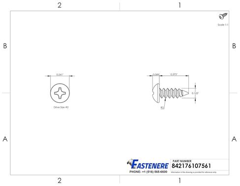 #5 x 3/8" Pan Head Sheet Metal Screws, Stainless Steel 18-8, Full Thread, Bright Finish, Self-Tapping, Quantity 50 by Fastenere in Saudi Arabia