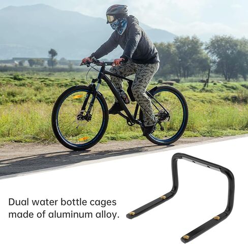 Saddle Water Bottle Cage Mount Adapter Aluminum Alloy Bicycle Bottle Cage Converter Bicycle Seat Post Double Water Bottle Holder Rack Cycling MTB Bike in Saudi Arabia