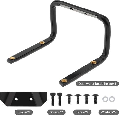 Saddle Water Bottle Cage Mount Adapter Aluminum Alloy Bicycle Bottle Cage Converter Bicycle Seat Post Double Water Bottle Holder Rack Cycling MTB Bike in Saudi Arabia