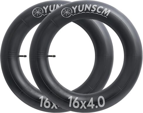 YUNSCM 2-PCS 16X4.0 Fat E-Bike Tubes 16x4.0 Schrader Valve Inner Tubes Compatible with 16" x 4.0" E-Bike Bicycle Fat Bike Bicycle Tire Tubes in Saudi Arabia
