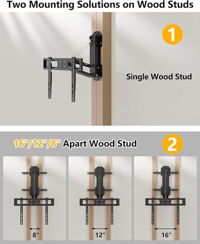 FORGING MOUNT Long Arm TV Wall Mount for Most 17-50 Inch TVs Monitor, 40.7 Inch Long Extension Corner TV Mount with Swivel and Tilt, Full Motion Wall Mount Bracket, Max VESA 300x300mm, Hold 66 lbs in Saudi Arabia